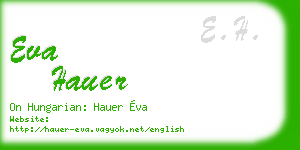 eva hauer business card
